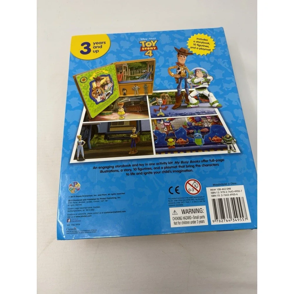 My Busy Book Disney Pixar Toy Story 4 Book With Playmat &  10 Figures NEW